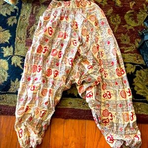 BOHEMIAN WIDE LEG/DROP CROCTH PANTS